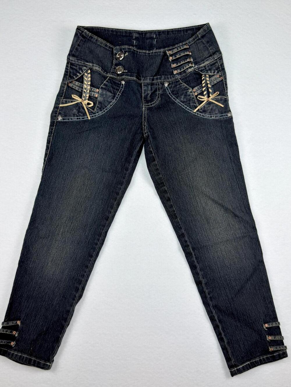 Y2K Deadstock Studded Colombian Capri Jeans
